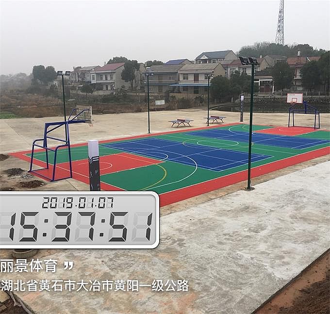 大冶刘铺村悬浮地板篮球场